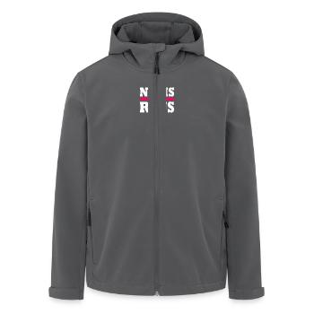 Nazis raus - Recycelte Männer Softshell-Jacke von Stanley/Stella - Schwarz - Vorne - AI Model Male 185 light (185cm)