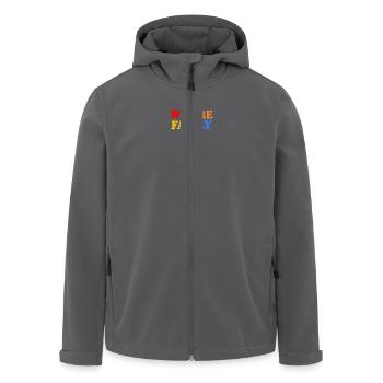We are family 2023 - Veste softshell homme en polyester recyclé Stanley/Stella - noir - Devant - AI Model Male 185 light (185cm)