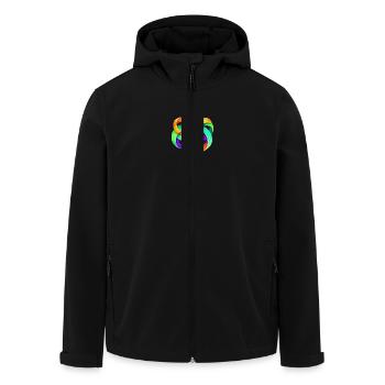 Kunst - Recycelte Männer Softshell-Jacke von Stanley/Stella - Schwarz - Vorne - AI Model Male 185 light (185cm)