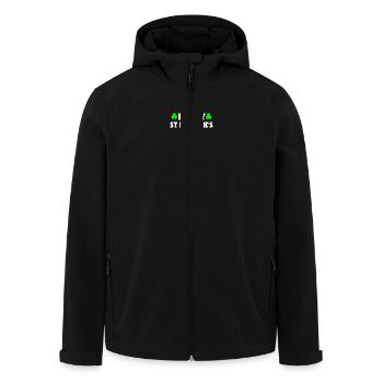 happy st patrick's day - Men’s Recycled Softshell Jacket by Stanley/Stella - black - Front - AI Model Male 185 light (185cm)