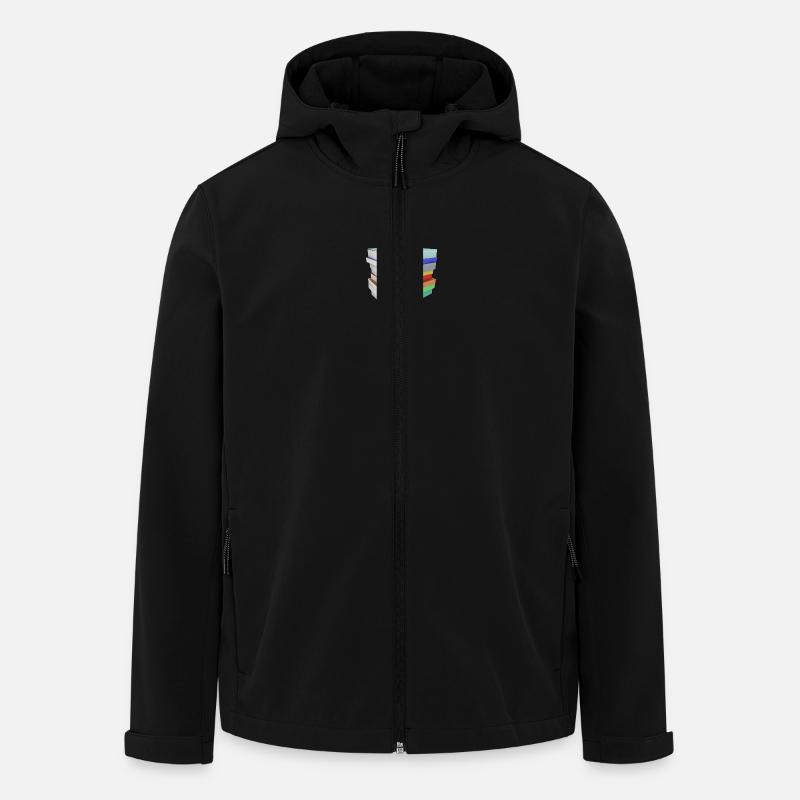 Stapel Bücher - Recycelte Männer Softshell-Jacke von Stanley/Stella - Schwarz