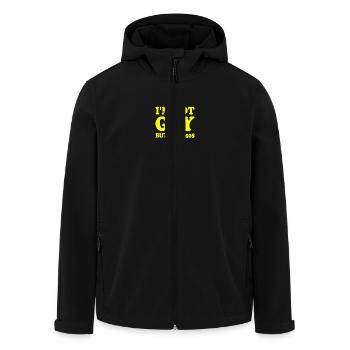 I'm not gay but 50$ is 50$ - Recycelte Männer Softshell-Jacke von Stanley/Stella - Schwarz - Vorne - AI Model Male 185 light (185cm)