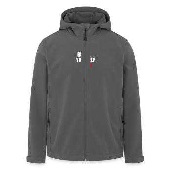 go fuck yourself afd - fck afd - Recycelte Männer Softshell-Jacke von Stanley/Stella - Schwarz - Vorne - AI Model Male 185 light (185cm)