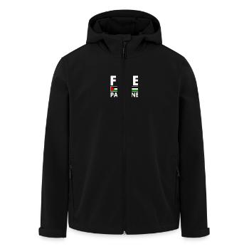 Free palestine - Men’s Recycled Softshell Jacket by Stanley/Stella - black - Front - AI Model Male 185 light (185cm)