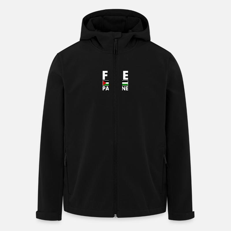 Free palestine - Veste softshell homme en polyester recyclé Stanley/Stella - noir