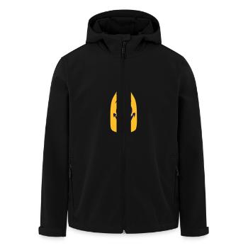 bouteille smiley comique rigolo - Veste softshell homme en polyester recyclé Stanley/Stella - noir - Devant - AI Model Male 185 light (185cm)
