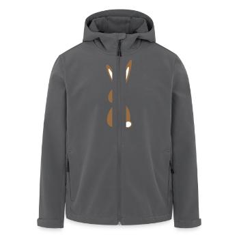 Bunny Rabbit Bunny Silhouette Seated Cute - Men’s Recycled Softshell Jacket by Stanley/Stella - black - Front - AI Model Male 185 light (185cm)
