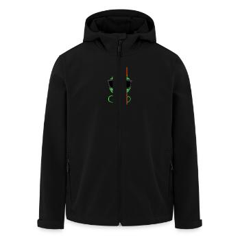 Häkeln ist cool! - Recycelte Männer Softshell-Jacke von Stanley/Stella - Schwarz - Vorne - AI Model Male 185 light (185cm)