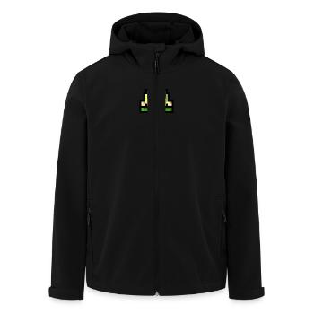 Pixel Frosch - Recycelte Männer Softshell-Jacke von Stanley/Stella - Schwarz - Vorne - AI Model Male 185 light (185cm)