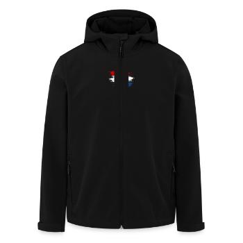 Drapeau hollandais utilisé design - Veste softshell homme en polyester recyclé Stanley/Stella - noir - Devant - AI Model Male 185 light (185cm)