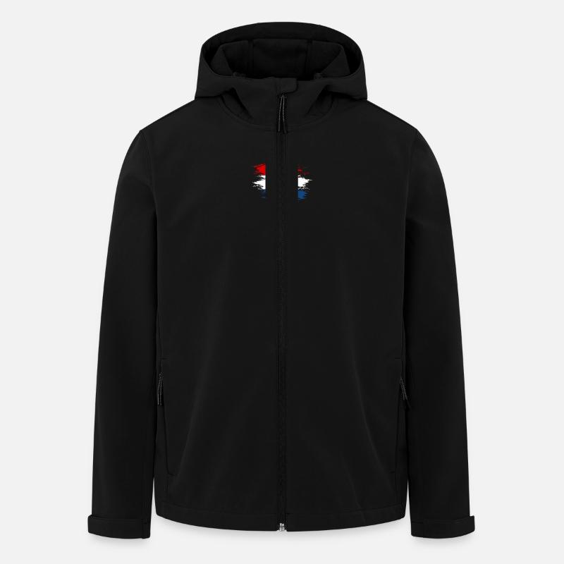 Drapeau hollandais utilisé design - Veste softshell homme en polyester recyclé Stanley/Stella - noir