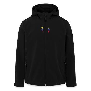 Drapeau du Venezuela utilisé - Veste softshell homme en polyester recyclé Stanley/Stella - noir - Devant - AI Model Male 185 light (185cm)