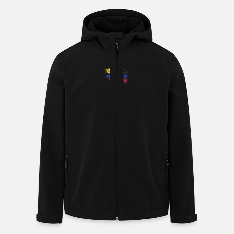 Drapeau du Venezuela utilisé - Veste softshell homme en polyester recyclé Stanley/Stella - noir