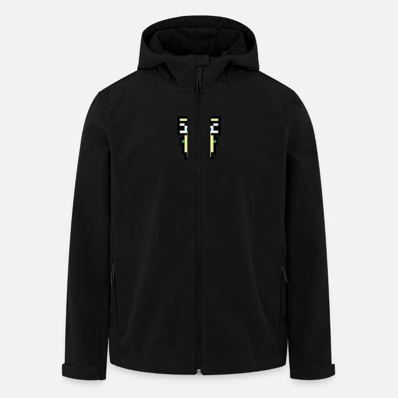 Pixel Krabbe - Recycelte Männer Softshell-Jacke von Stanley/Stella - Schwarz