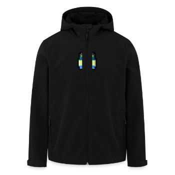 Pixel Smile - Recycelte Männer Softshell-Jacke von Stanley/Stella - Schwarz - Vorne - AI Model Male 185 light (185cm)