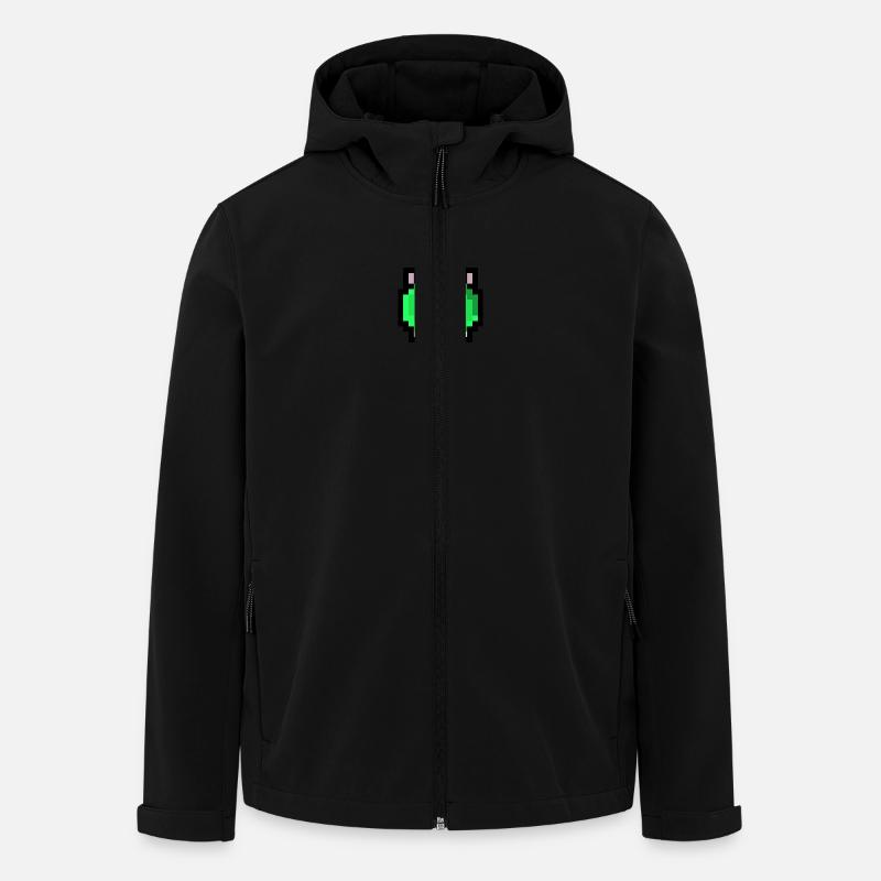 Pixel Bär - Recycelte Männer Softshell-Jacke von Stanley/Stella - Schwarz