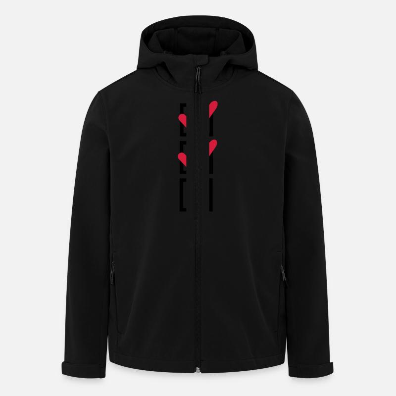 Haken - Recycelte Männer Softshell-Jacke von Stanley/Stella - Schwarz