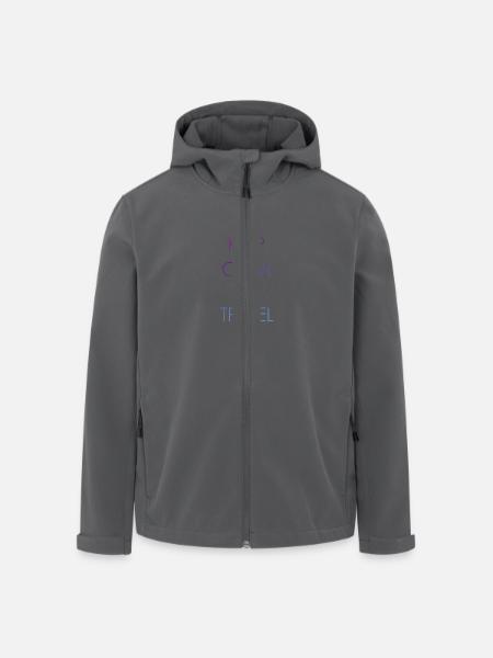 Keep calm and travel on - Men’s Recycled Softshell Jacket by Stanley/Stella - black