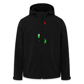 asticot amoureux - Veste softshell homme en polyester recyclé Stanley/Stella - noir - Devant - AI Model Male 185 light (185cm)
