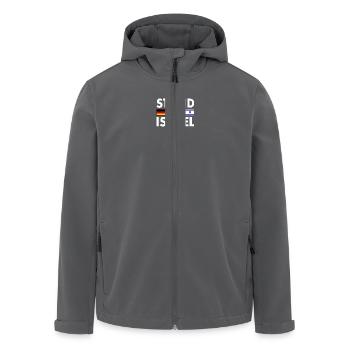 Israel - Men’s Recycled Softshell Jacket by Stanley/Stella - anthracite - Front - AI Model Male 185 light (185cm)