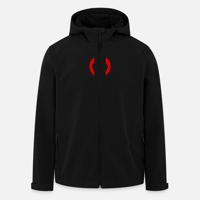 CŒUR. CŒURS. SAINT VALENTIN. HEART. BISOU. SMACK. - Veste softshell homme en polyester recyclé Stanley/Stella - noir