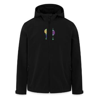 MERCI. MERCI MAÎTRESSE. CADEAU MAÎTRESSE. VACANCES - Veste softshell homme en polyester recyclé Stanley/Stella - noir - Devant - AI Model Male 185 light (185cm)