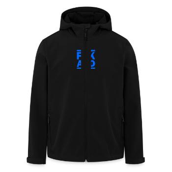 Fck afd - Recycelte Männer Softshell-Jacke von Stanley/Stella - Schwarz - Vorne - AI Model Male 185 light (185cm)