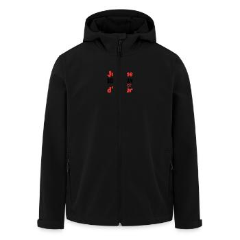 Je t'aime belle-maman d'amour - Veste softshell homme en polyester recyclé Stanley/Stella - noir - Devant - AI Model Male 185 light (185cm)