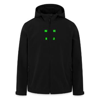 Make love not war - Veste softshell homme en polyester recyclé Stanley/Stella - noir - Devant - AI Model Male 185 light (185cm)
