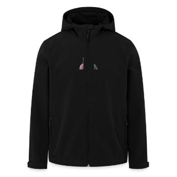 Taube - Recycelte Männer Softshell-Jacke von Stanley/Stella - Schwarz - Vorne - AI Model Male 185 light (185cm)