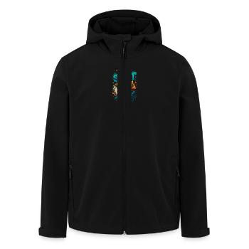 Street Soul Graffiti – Urban Wall Art Motif - Men’s Recycled Softshell Jacket by Stanley/Stella - black - Front - AI Model Male 185 light (185cm)