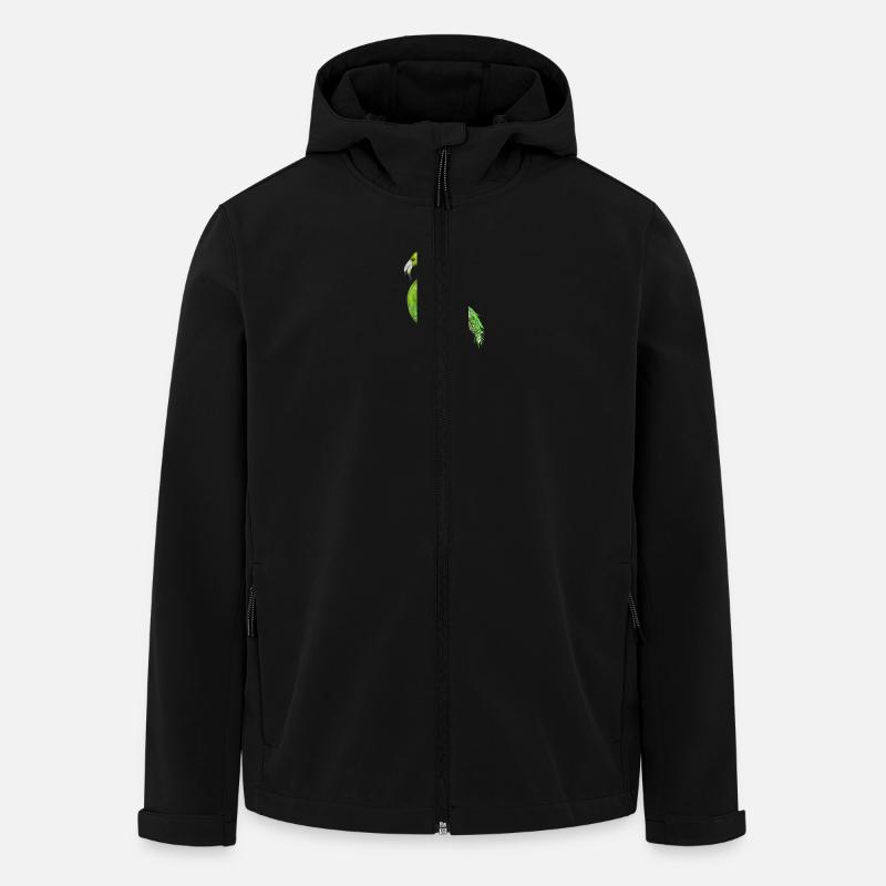 Flamingo-Blättervieh - Recycelte Männer Softshell-Jacke von Stanley/Stella - Schwarz