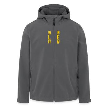 Women life freedom - Recycelte Männer Softshell-Jacke von Stanley/Stella - Schwarz - Vorne - AI Model Male 185 light (185cm)