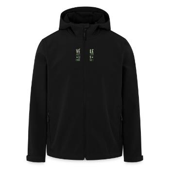 Real Estate Agent Gift Humor - Men’s Recycled Softshell Jacket by Stanley/Stella - black - Front - AI Model Male 185 light (185cm)
