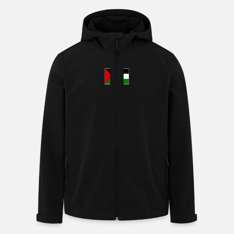 Free palestine - Veste softshell homme en polyester recyclé Stanley/Stella - noir