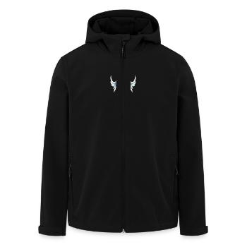 Alien Archangel - Alien design with wings - Men’s Recycled Softshell Jacket by Stanley/Stella - black - Front - AI Model Male 185 light (185cm)