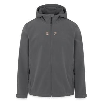 Sorry I'm Late I Didn't Want to Come - Men’s Recycled Softshell Jacket by Stanley/Stella - anthracite - Front - AI Model Male 185 light (185cm)