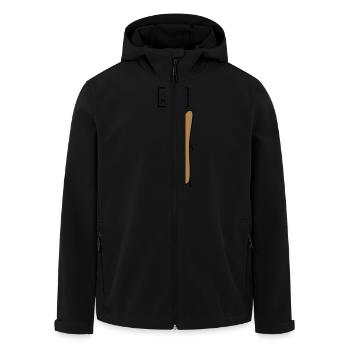 Senf dazugeben - Recycelte Männer Softshell-Jacke von Stanley/Stella - Schwarz - Vorne - AI Model Male 185 light (185cm)