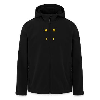 Nie wieder ist jetzt - Recycelte Männer Softshell-Jacke von Stanley/Stella - Schwarz - Vorne - AI Model Male 185 light (185cm)