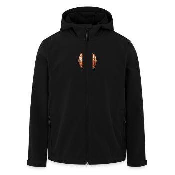 Pinguin Herbstlaub Winter Wintereinbruch - Recycelte Männer Softshell-Jacke von Stanley/Stella - Schwarz - Vorne - AI Model Male 185 light (185cm)