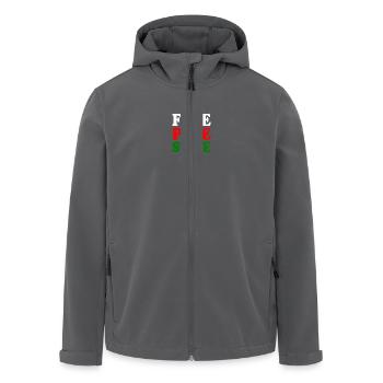 Free palestine - Men’s Recycled Softshell Jacket by Stanley/Stella - anthracite - Front - AI Model Male 185 light (185cm)