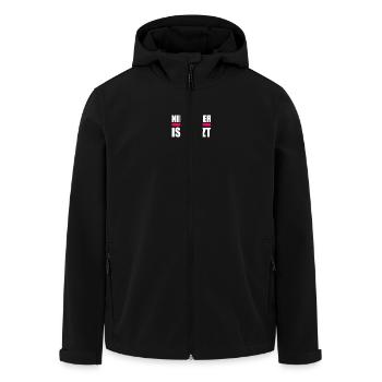 Nie wieder ist jetzt - Recycelte Männer Softshell-Jacke von Stanley/Stella - Schwarz - Vorne - AI Model Male 185 light (185cm)