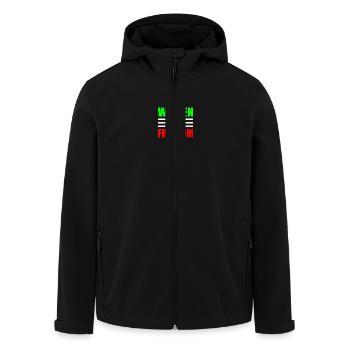Women life freedom - Men’s Recycled Softshell Jacket by Stanley/Stella - black - Front - AI Model Male 185 light (185cm)