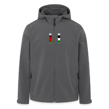 Free palestine - Men’s Recycled Softshell Jacket by Stanley/Stella - black - Front - AI Model Male 185 light (185cm)