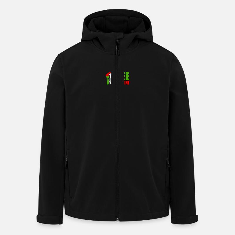 Free palestine - Veste softshell homme en polyester recyclé Stanley/Stella - noir