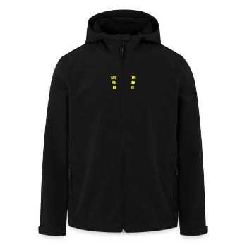 stop copying me you're not even doing it right - Recycelte Männer Softshell-Jacke von Stanley/Stella - Schwarz - Vorne - AI Model Male 185 light (185cm)