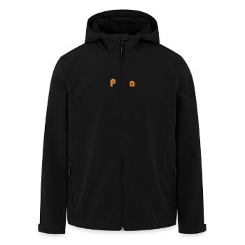 PAPOUNET. PAPA. FÊTE DES PÈRES. BONNE FÊTE PAPA - Veste softshell homme en polyester recyclé Stanley/Stella - noir - Devant - AI Model Male 185 light (185cm)