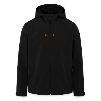 SAINT VALENTINE. bachelorette party. I LOVE YOU. I LOVE YOU. LOVE - Men’s Recycled Softshell Jacket by Stanley/Stella - black - Front - AI Model Male 185 light (185cm)