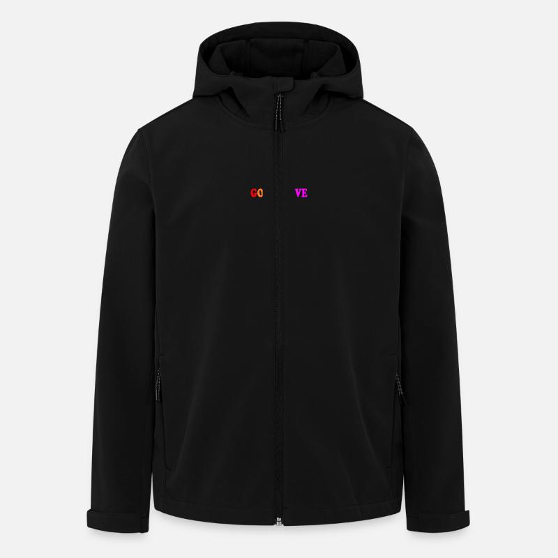 God is love - Recycelte Männer Softshell-Jacke von Stanley/Stella - Schwarz