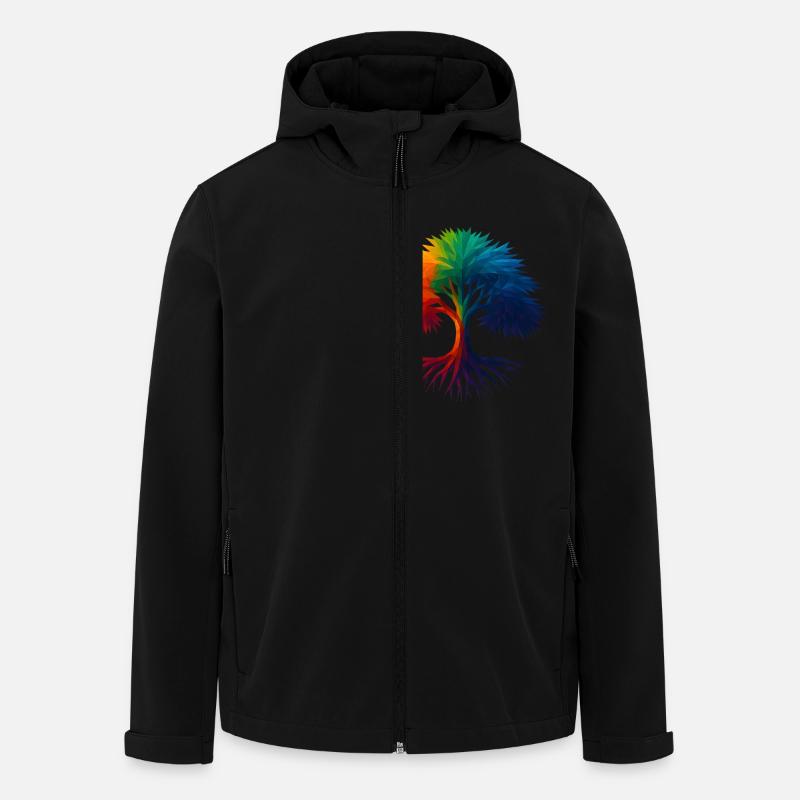 WPAP Stil - Eibe - Recycelte Männer Softshell-Jacke von Stanley/Stella - Schwarz